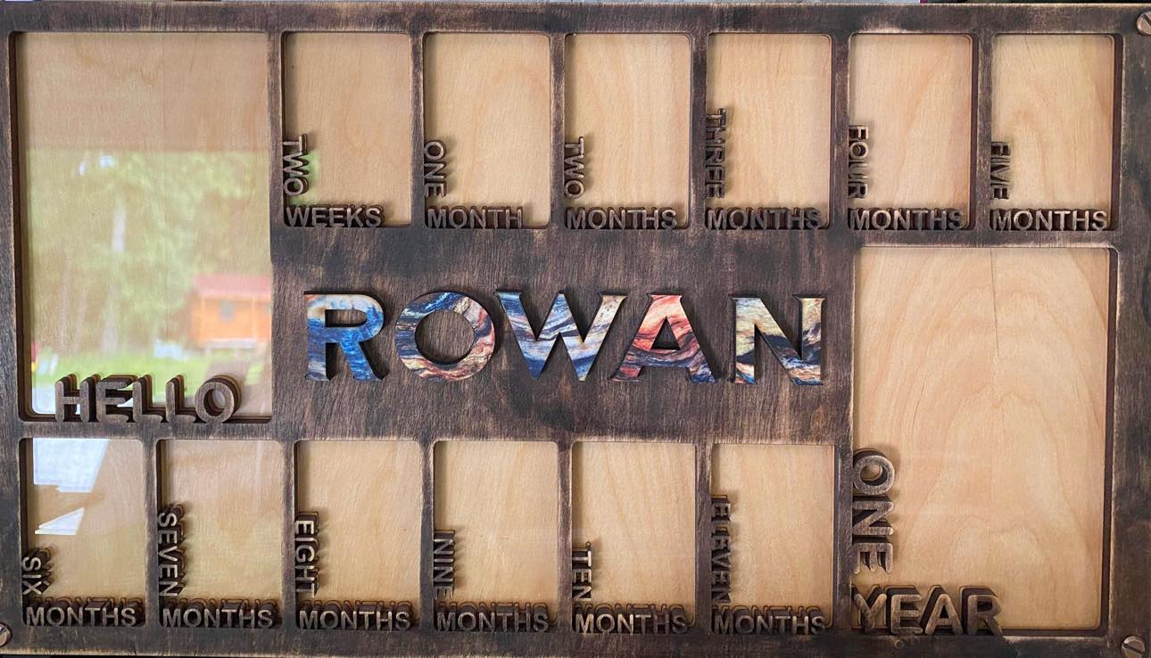 Baby's First Year Custom Photo Frame - Holds 14 Pictures! - The Salty Lick Mercantile