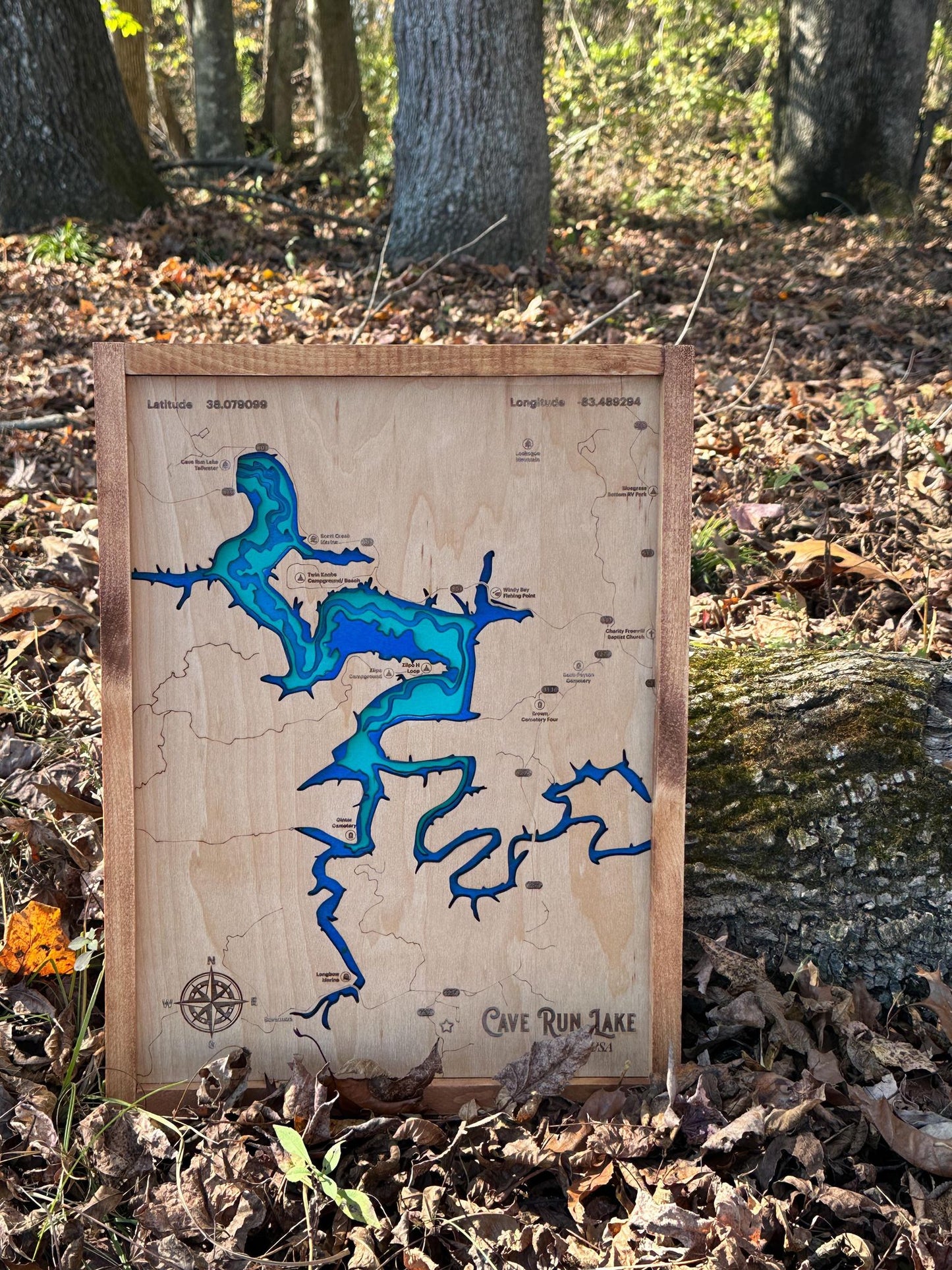 Cave Run Lake 5 Layer Topographical Map