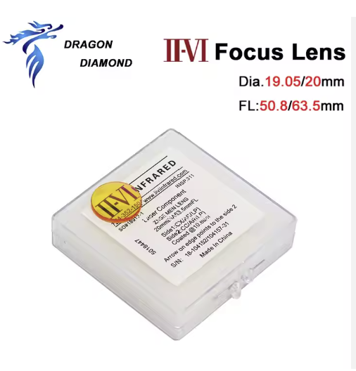 Dragon Diamond Laser Focus CVD Znse Lens - 20mm - 50.8 - 40w to 200w
