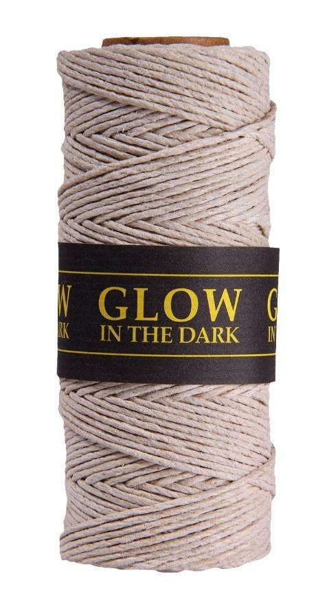 Hemptique - #20 Metallic Glitter & Glow Hemp Cord Spools GLOW IN THE DARK