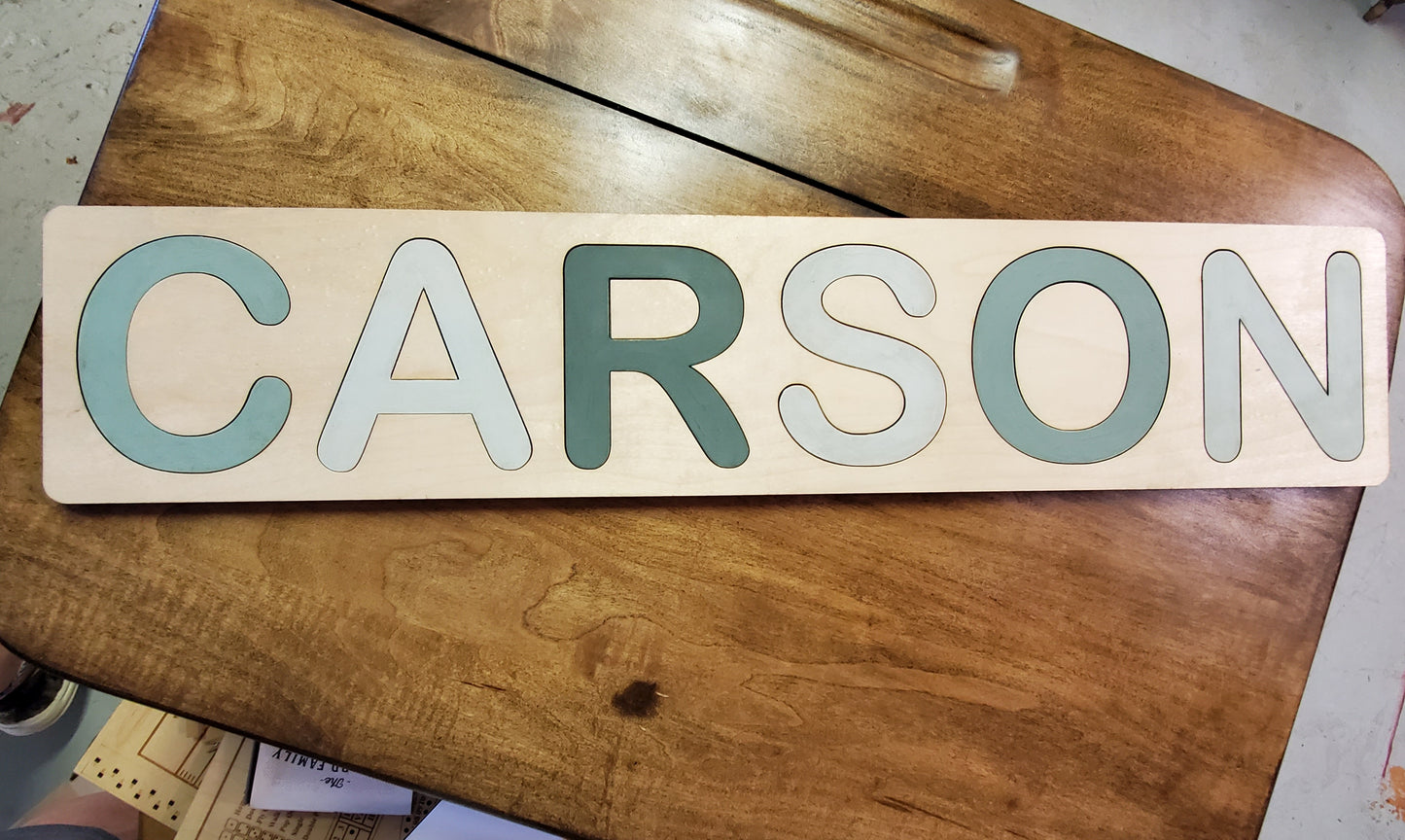 Hand Painted Name Puzzle - The Salty Lick Mercantile