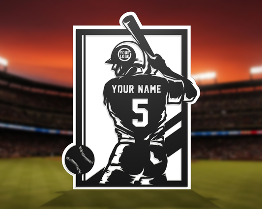 Personalized Boys Baseball Player Plaque / Sign - The Salty Lick Mercantile
