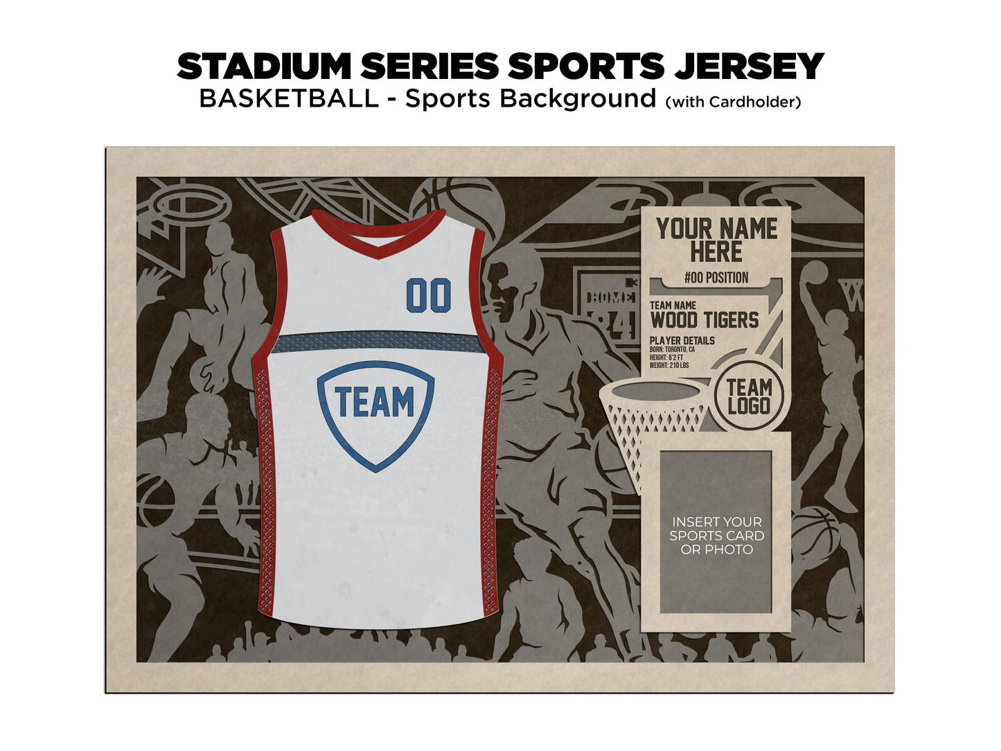 Personalized Wood Jersey Basketball Sign (male and female versions available!)