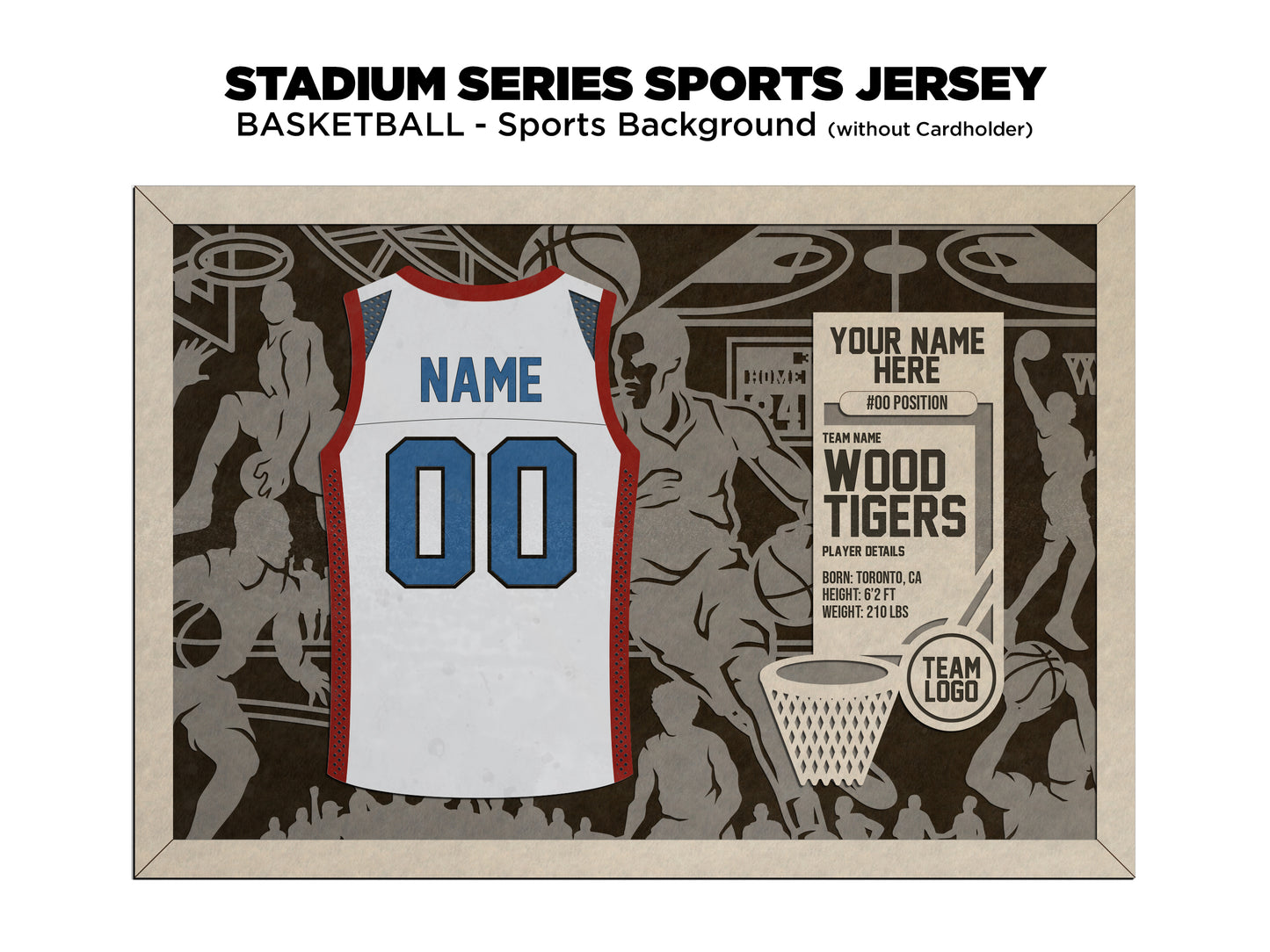 Personalized Wood Jersey Basketball Sign (male and female versions available!)