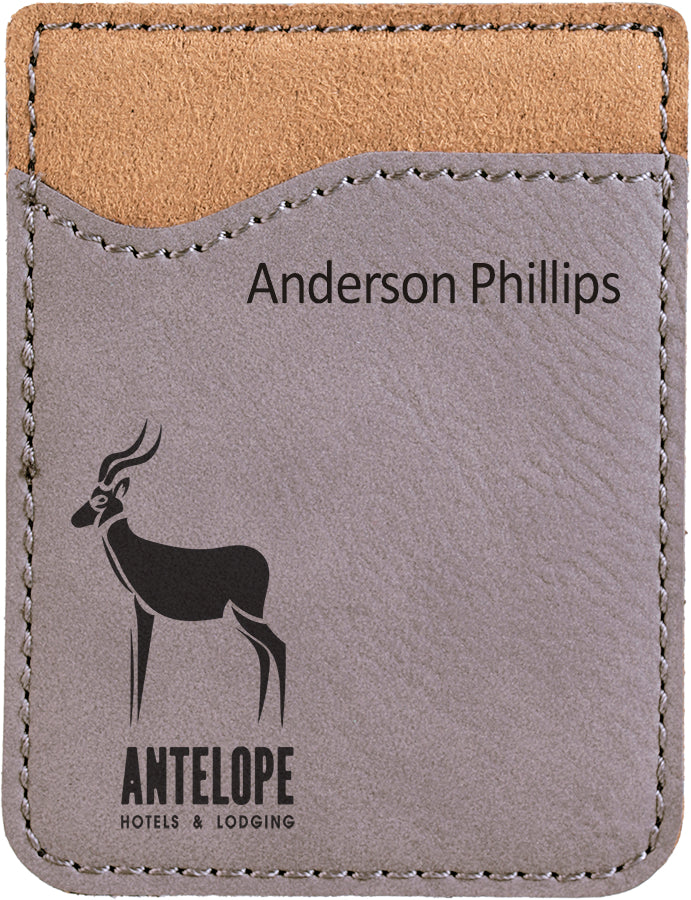 Laserable Leatherette Phone Wallet - The Salty Lick Mercantile