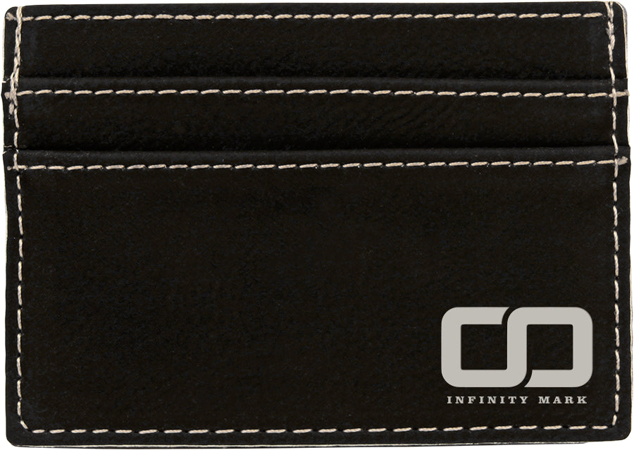 4" x 2 3/4" Laserable Leatherette Wallet Clip - The Salty Lick Mercantile