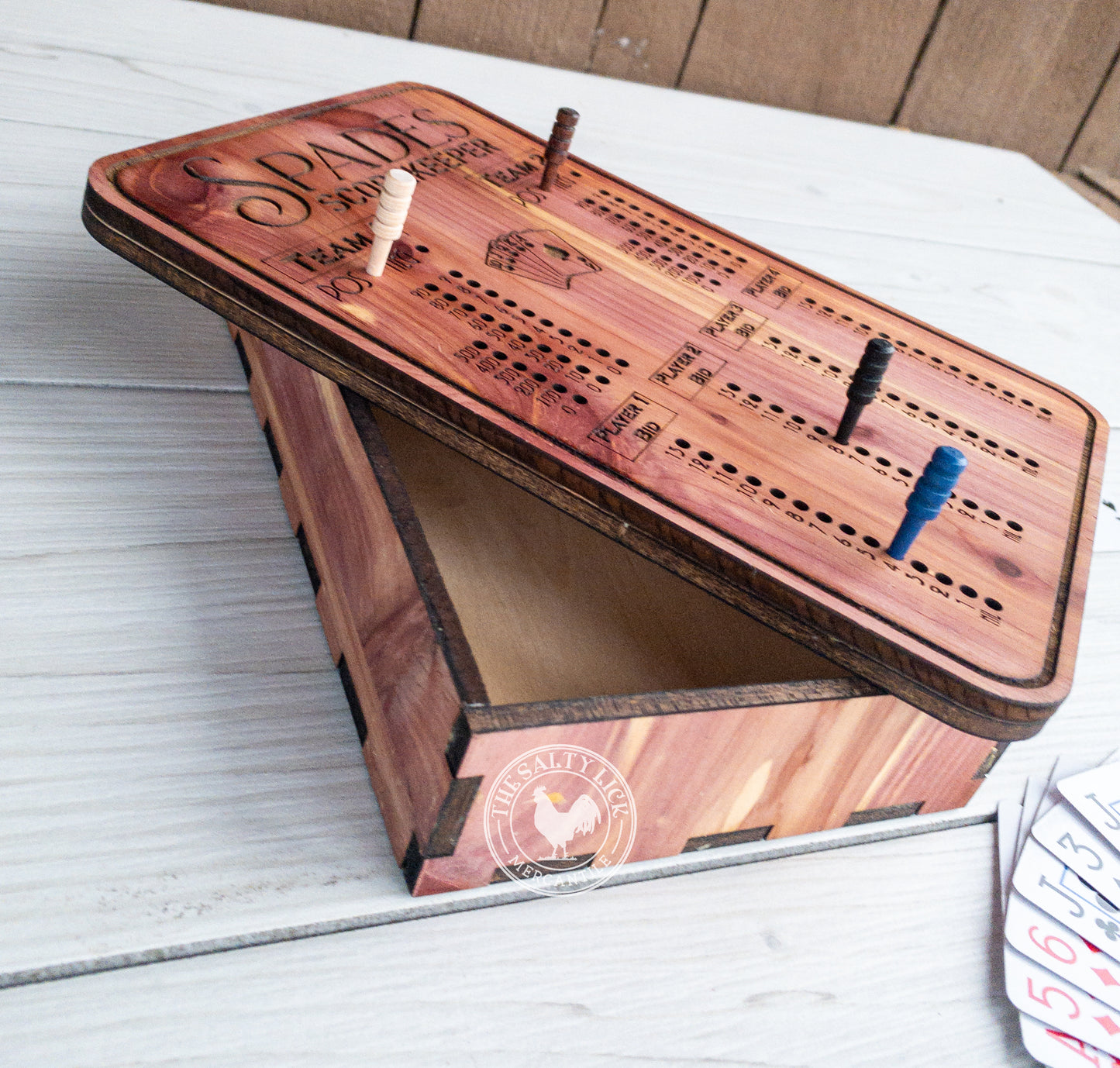 Spades Scorekeeper Custom Cards Board Game - The Salty Lick Mercantile