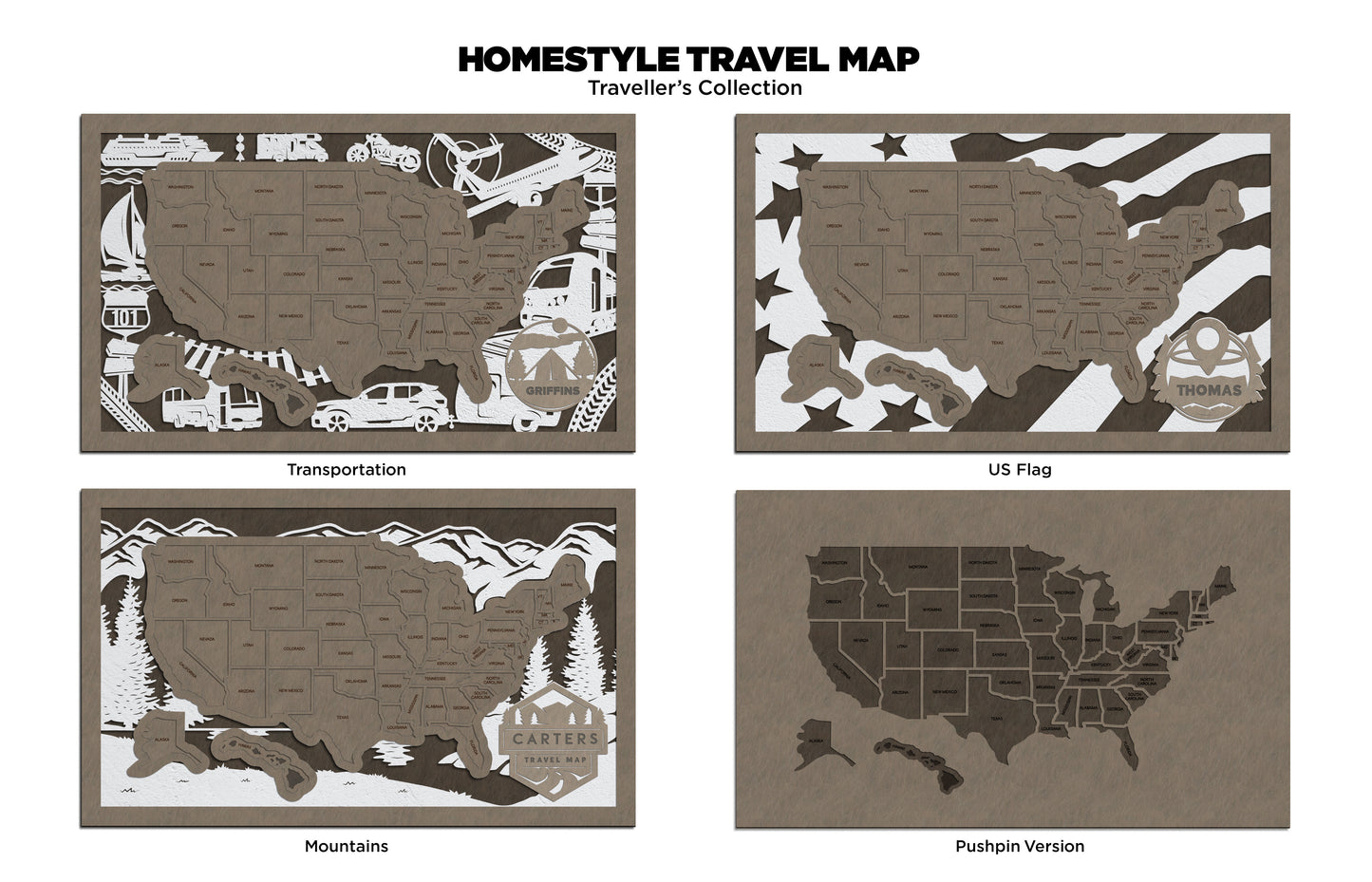 United States Travel Map - Customizable!