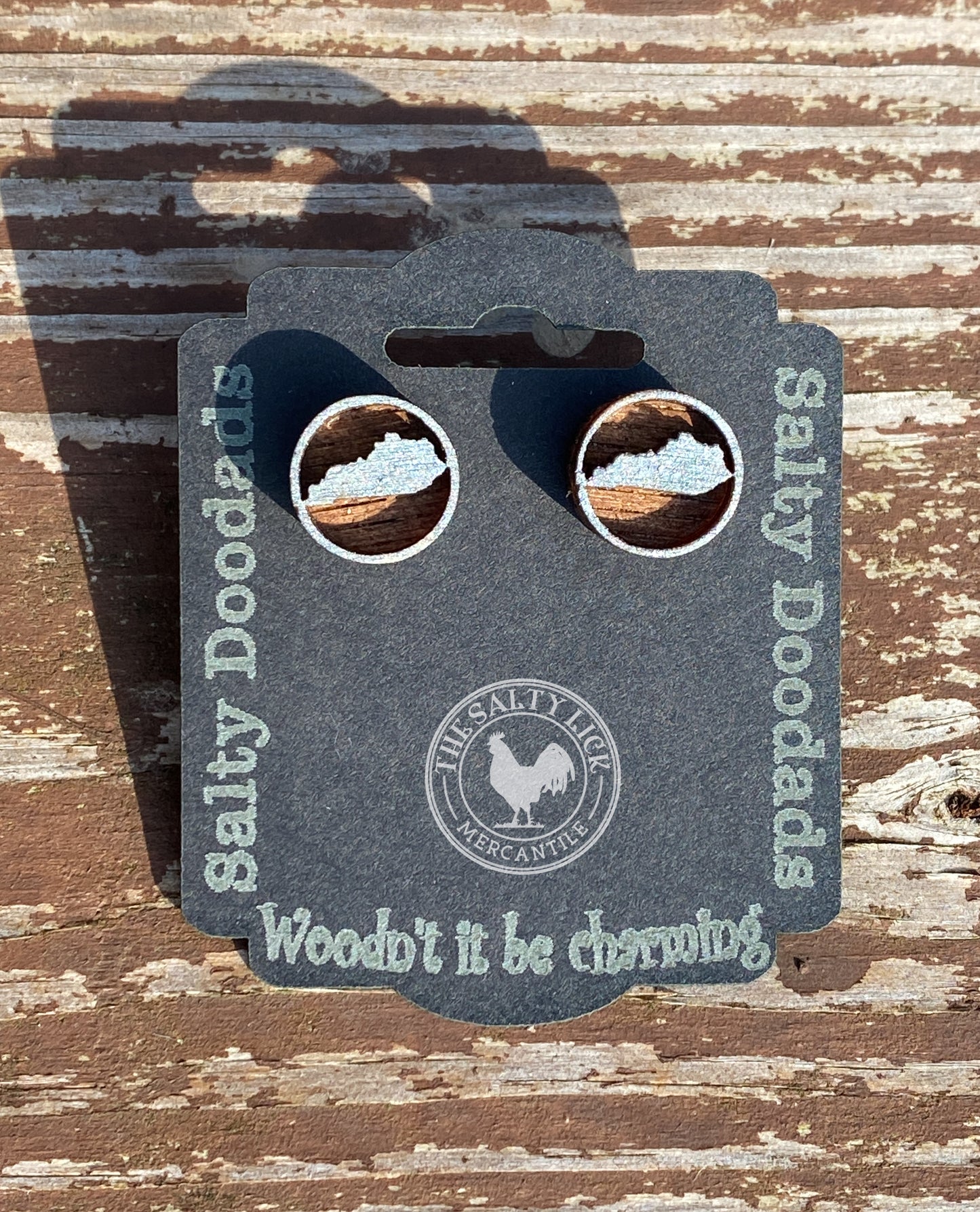 Kentucky Barrel Lid Earrings - The Salty Lick Mercantile