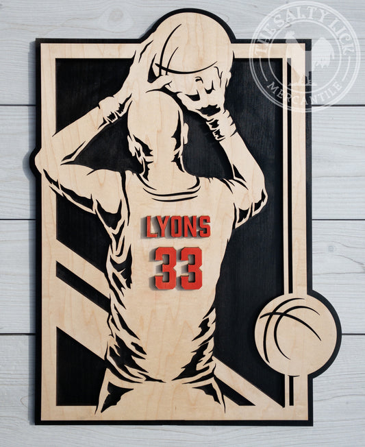 Personalized Boys Basketball Player Plaque / Sign - The Salty Lick Mercantile