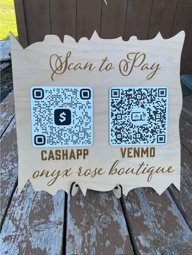 Boutique / Small Business QR Sign Scan to Pay