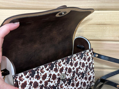 Cow Print Wooden Clutch Purse - Great for a special occasion!
