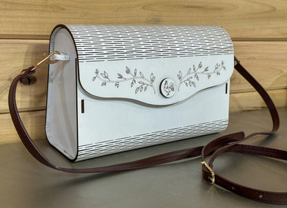 White Wooden Clutch Purse - Great for a special occasion!  OOPS!  Has dirty fingerprints on it!