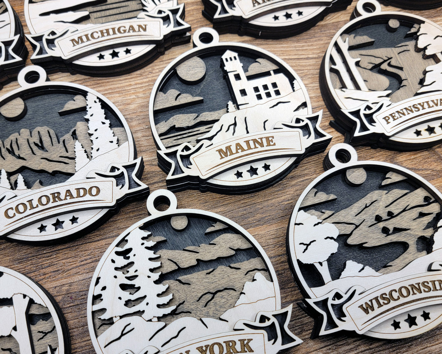 Discover America Ornaments - A unique ornament for each State!