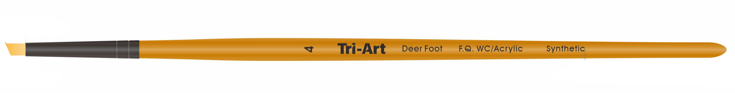 Tri-Art Mfg. - Tri-Art Brushes - Short Synthetic - WC/Acryl - Deer Foot