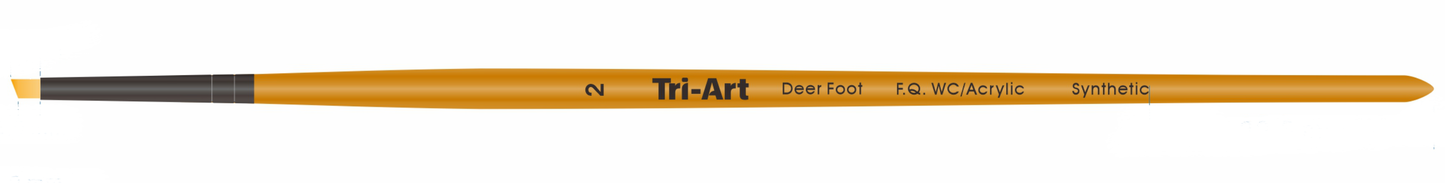 Tri-Art Mfg. - Tri-Art Brushes - Short Synthetic - WC/Acryl - Deer Foot