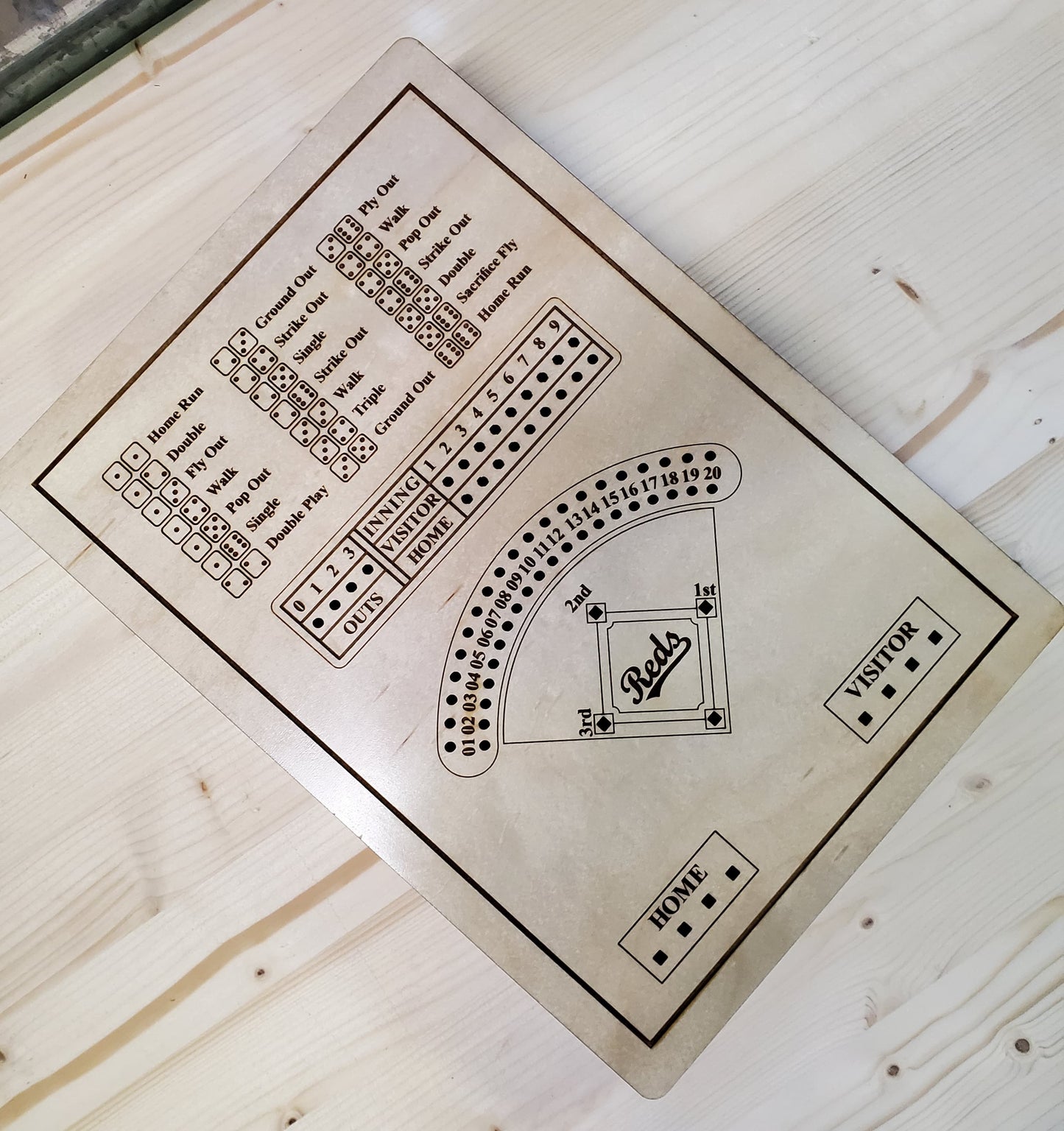 Parlor Baseball - Laser Cut Board Game - The Salty Lick Mercantile