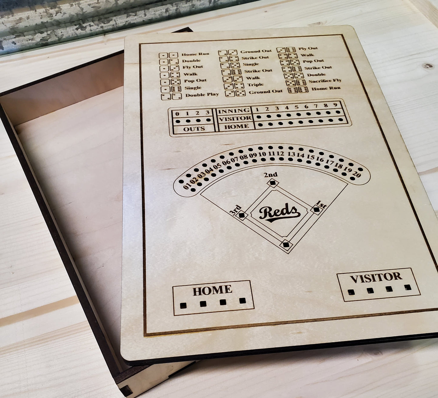 Parlor Baseball - Laser Cut Board Game - The Salty Lick Mercantile