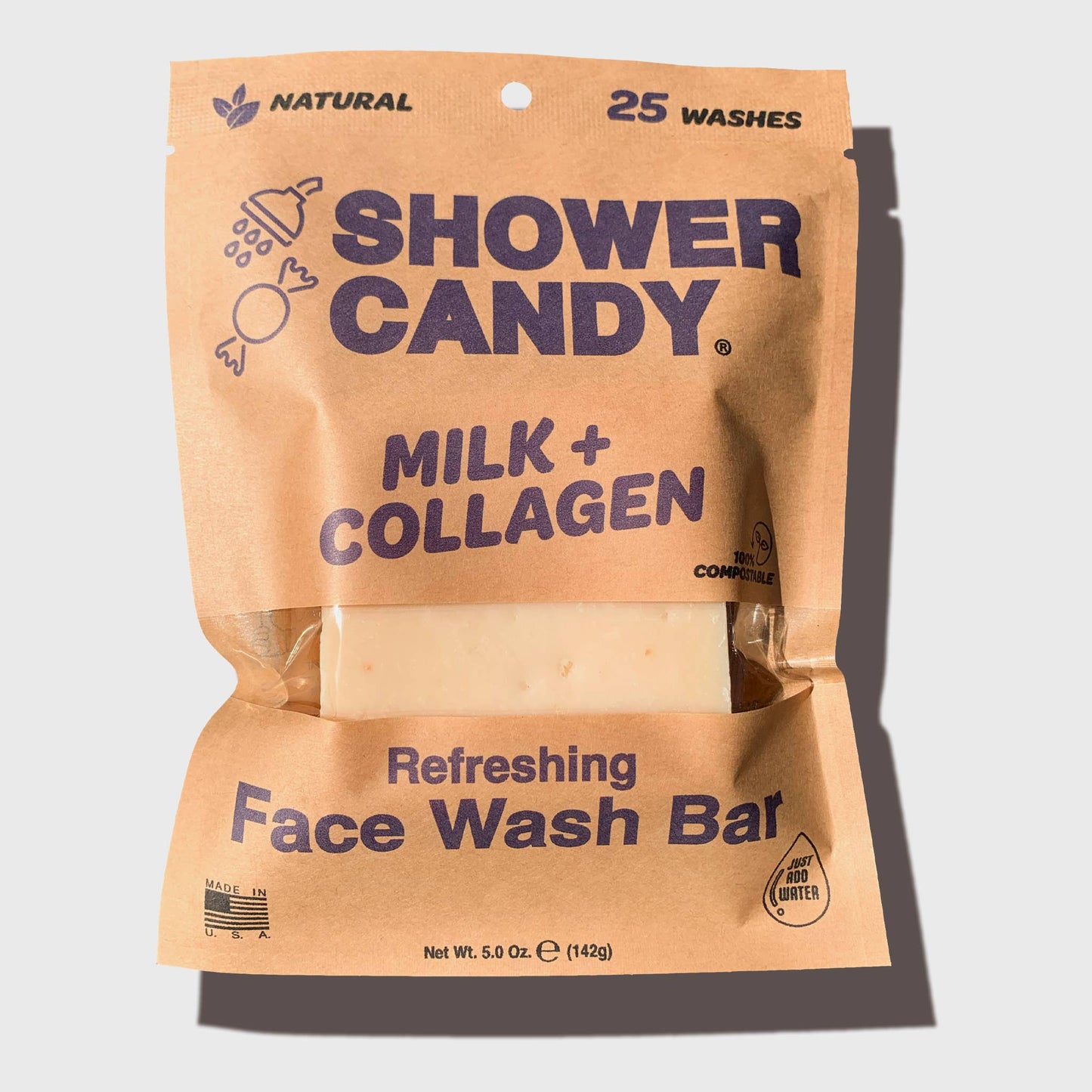Shower Candy - Milk + Collagen Face Wash Bar Soap