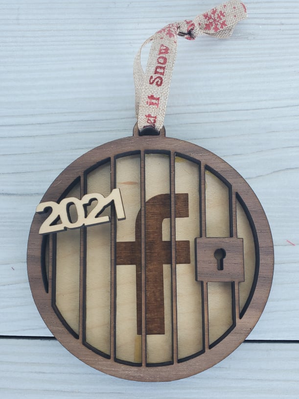 2021 Facebook Jail Ornament - The Salty Lick Mercantile