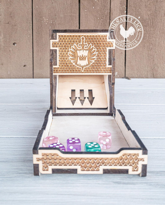 Folding Dice Tower - DND Dungeons and Dragons - The Salty Lick Mercantile