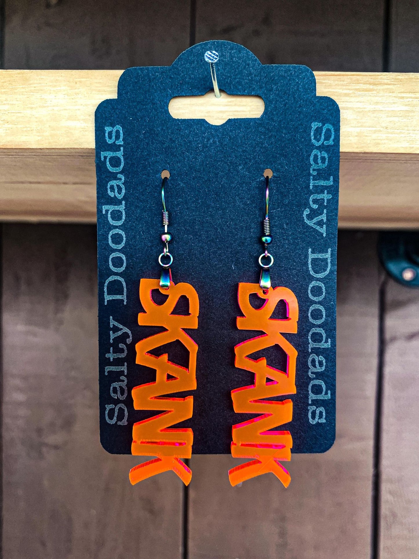 Translucent Neon SKANK Dangle Earrings