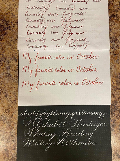 Copperplate Calligraphy - An Introductory Class to the Basics - July 23rd 12pm-2pm - The Salty Lick Mercantile