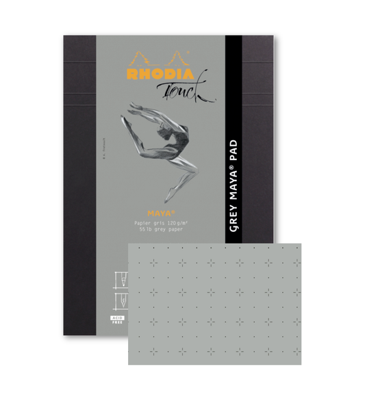 Rhodia Touch™ Maya Pads - Grey 8.3 x 12.5 - The Salty Lick Mercantile