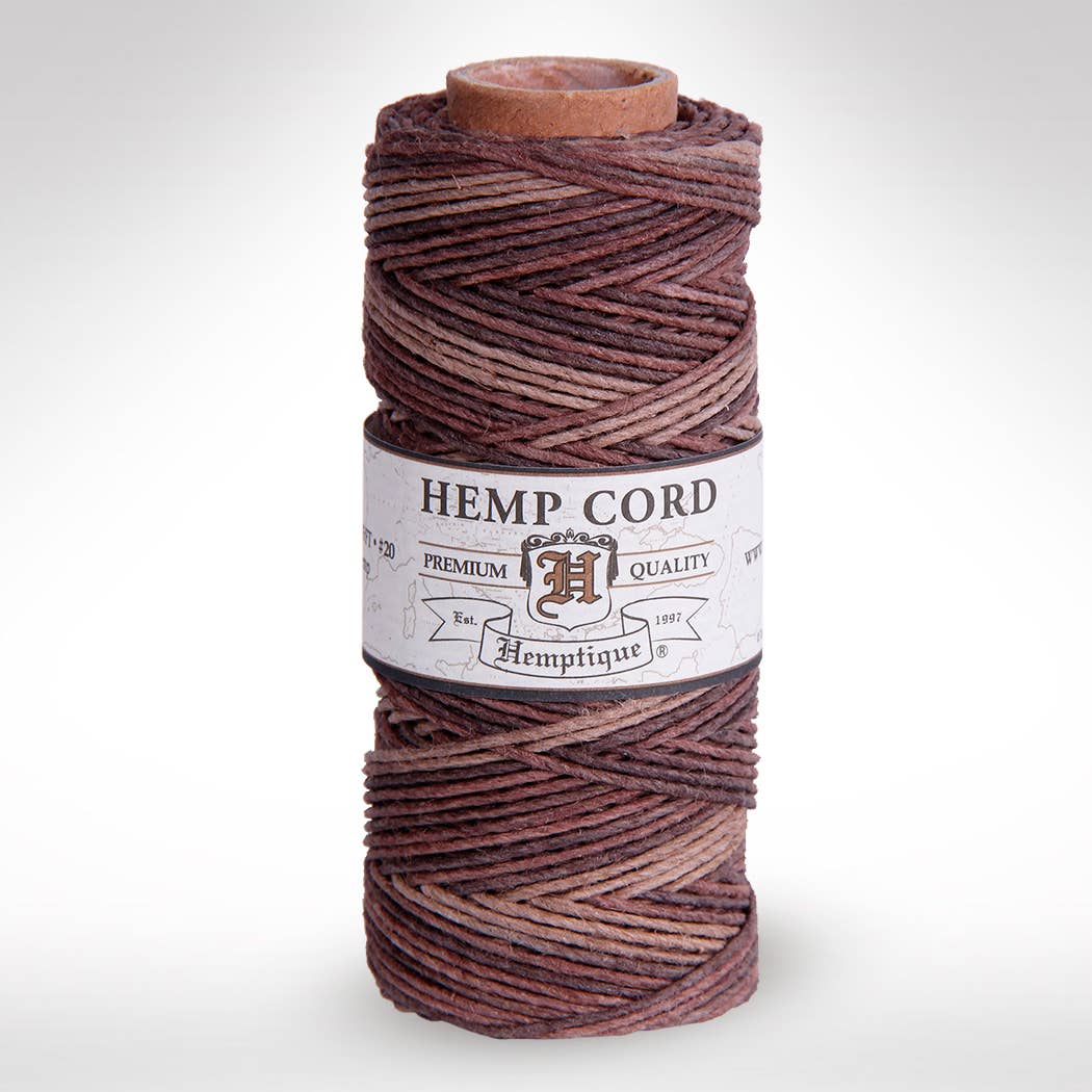 Hemptique - #20 Hemp Cord Spools Variegated - EARTHY
