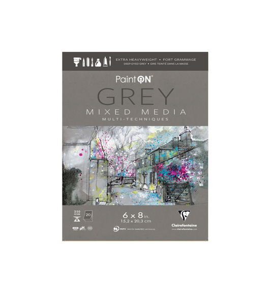 New! Paint'ON Mixed Media Pads - Grey - The Salty Lick Mercantile