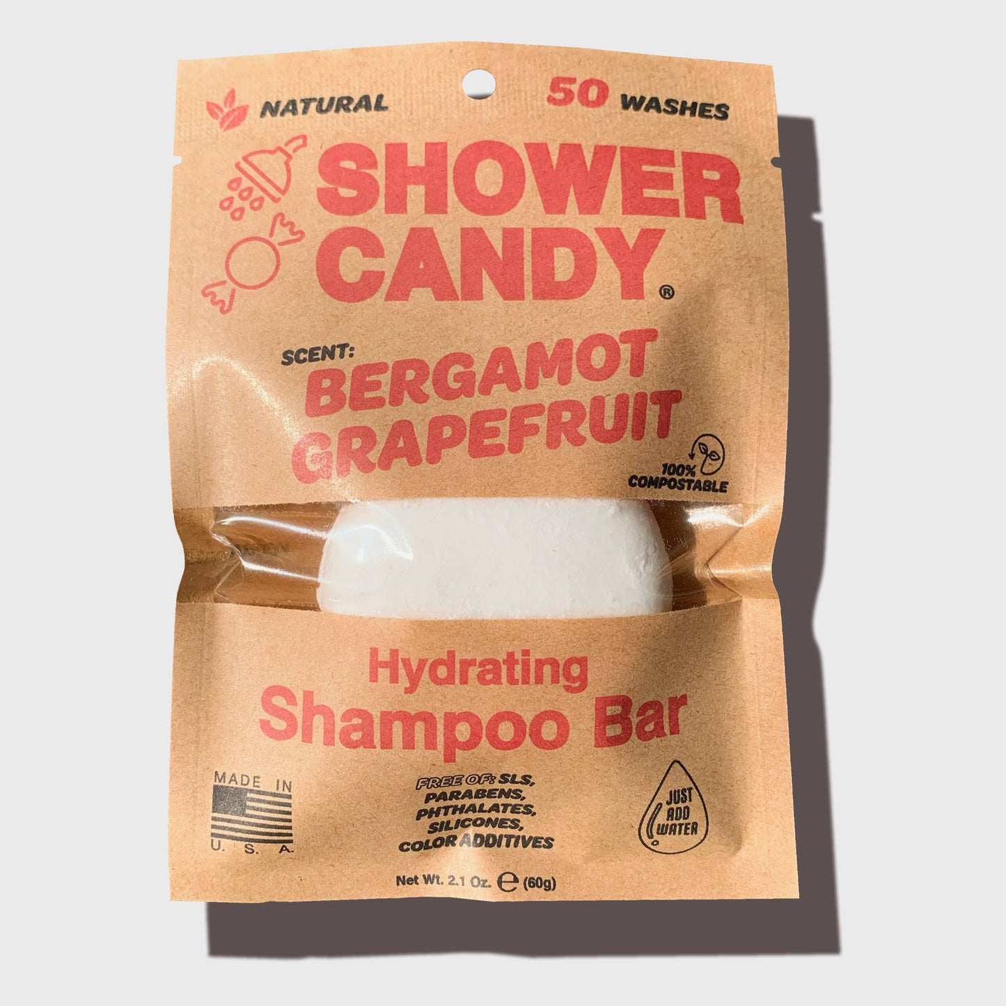 Shower Candy - Bergamot Grapefruit Shampoo Bar