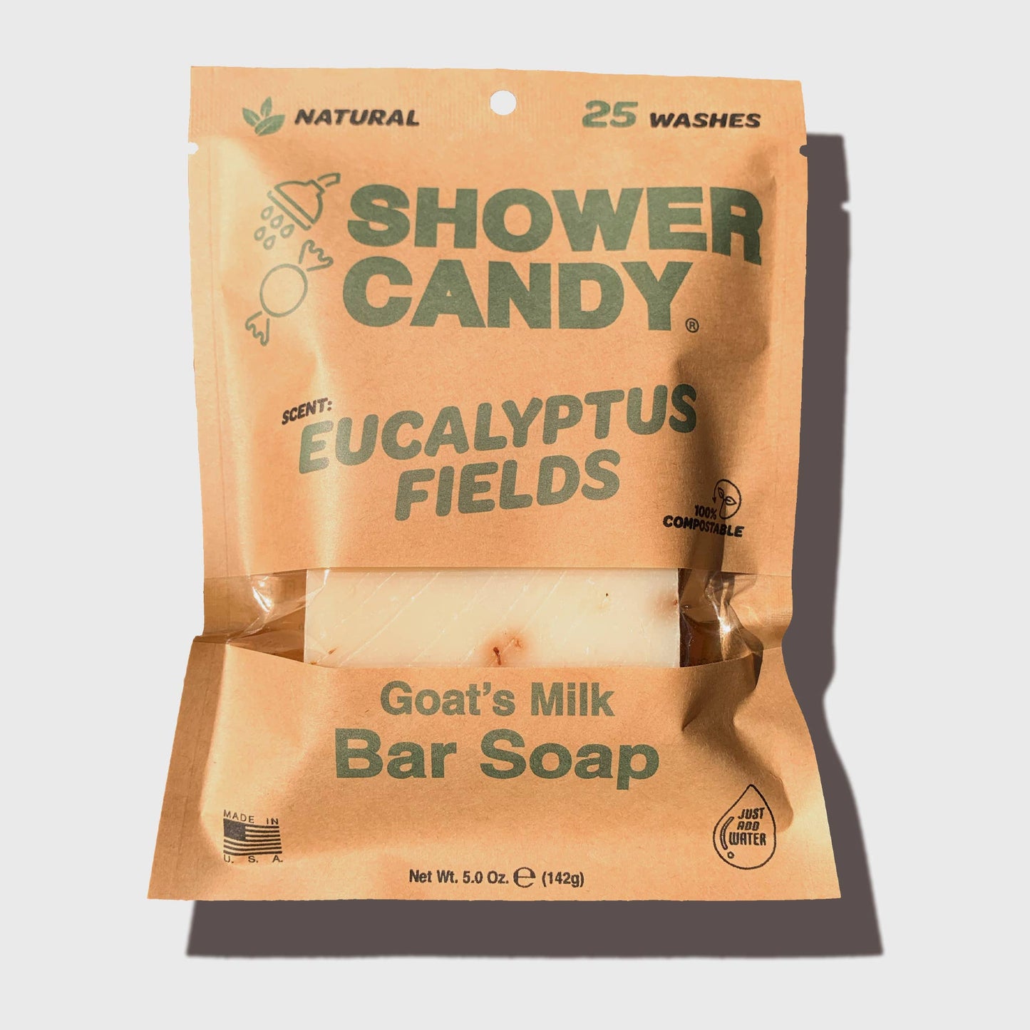 Shower Candy - Eucalyptus Fields Body Wash Bar Soap with Goat's Milk