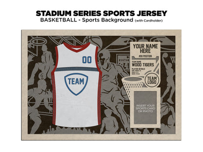 Personalized Wood Jersey Basketball Sign (male and female versions available!) - The Salty Lick Mercantile