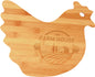 Bamboo Hen Shaped Cutting Board - 13 1/2" x 10 7/8" - The Salty Lick Mercantile