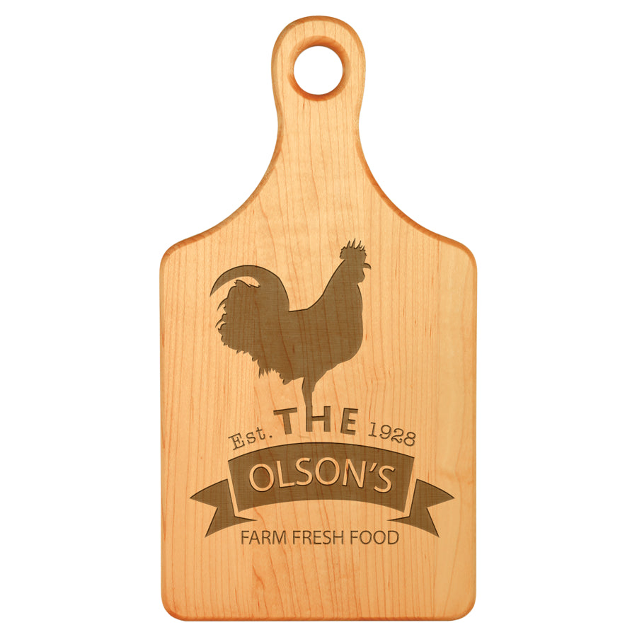 13 1/2" x 7" Maple Paddle Shaped Cutting Board - The Salty Lick Mercantile