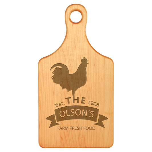 13 1/2" x 7" Maple Paddle Shaped Cutting Board - The Salty Lick Mercantile