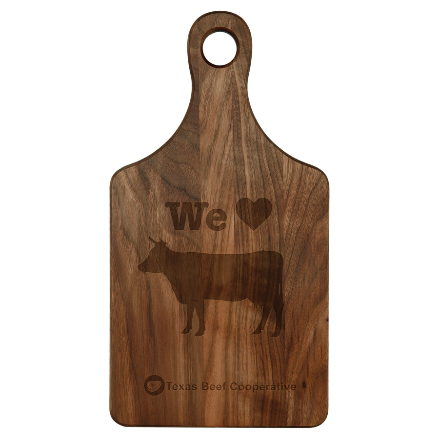 13 1/2" x 7" Walnut Paddle Shape Cutting Board - The Salty Lick Mercantile