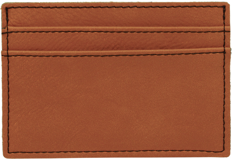 4" x 2 3/4" Laserable Leatherette Wallet Clip - The Salty Lick Mercantile