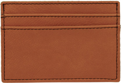 4" x 2 3/4" Laserable Leatherette Wallet Clip - The Salty Lick Mercantile