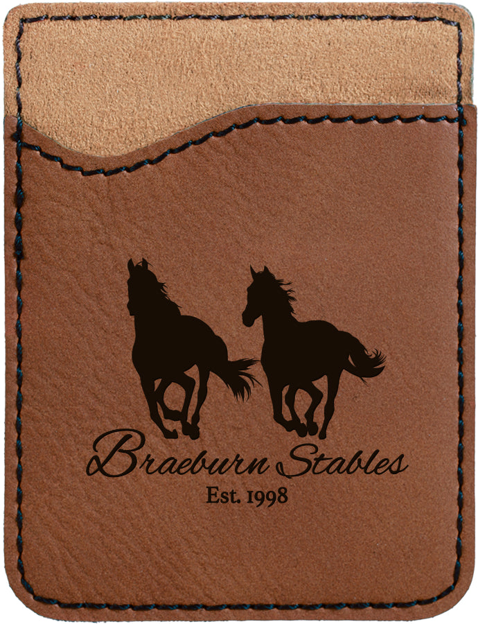 Laserable Leatherette Phone Wallet - The Salty Lick Mercantile