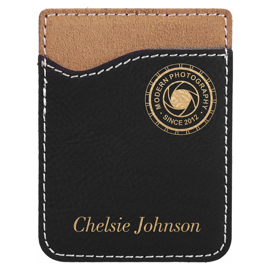 Laserable Leatherette Phone Wallet - The Salty Lick Mercantile
