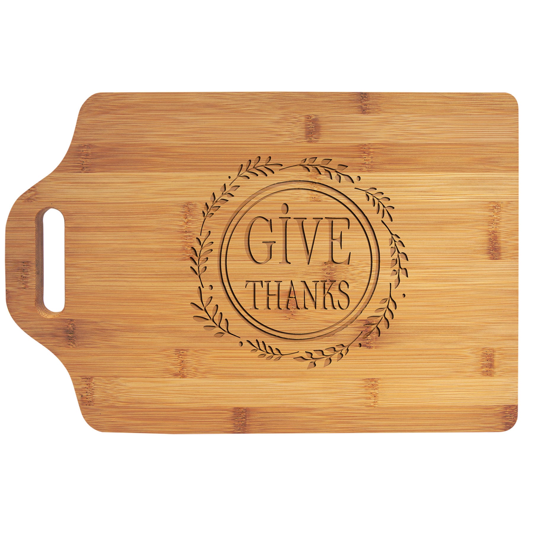 15" x 10 1/4" Bamboo Cutting Board with Handle - The Salty Lick Mercantile