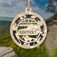 Kentucky State Wood 2 Layer Ornament