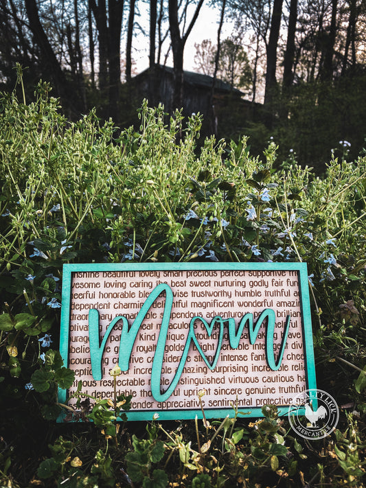 Mom 2 Layer Sign Mother's Day Gift