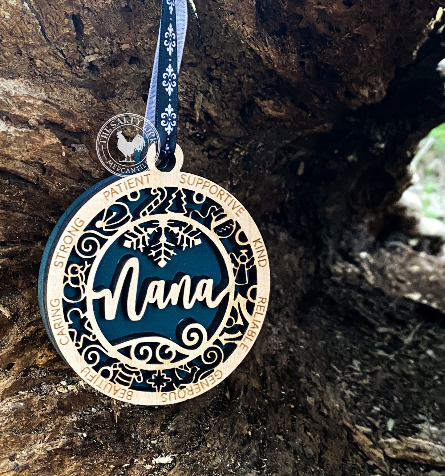 Nana 2 Layer Wood Ornament