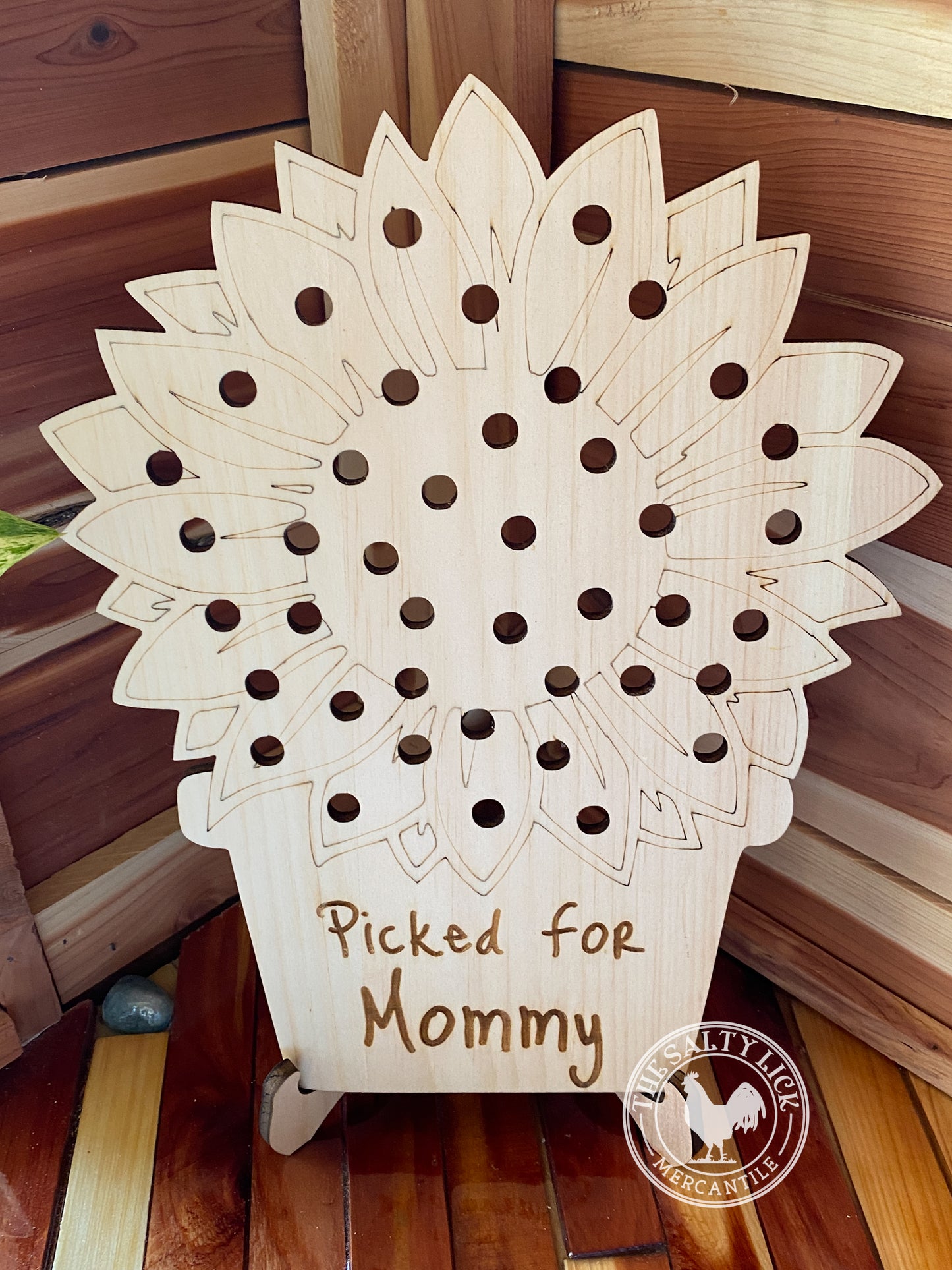 Wood Flower Holder - Mother's Day Nana Memaw Granny