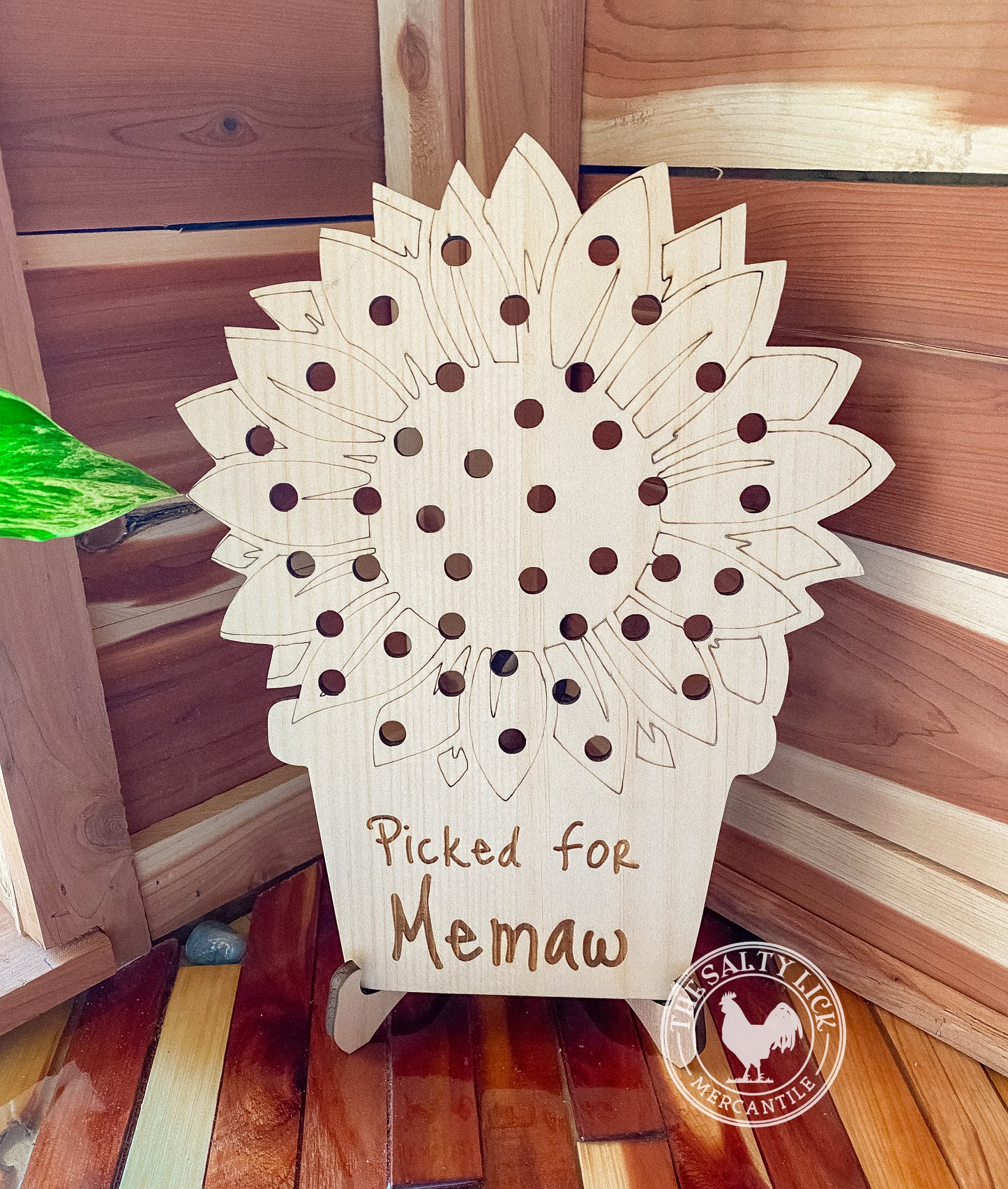 Wood Flower Holder - Mother's Day Nana Memaw Granny