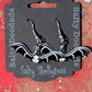 Bat Halloweener Skeleton Dangle Earrings