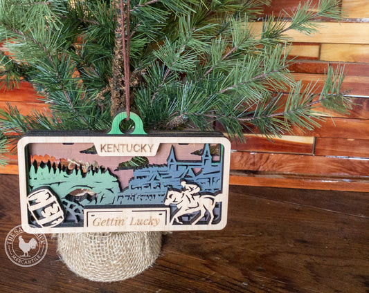 Kentucky License Plate Ornament - The Salty Lick Mercantile