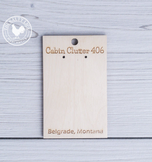 Earring Card 2.5" x 4" - The Salty Lick Mercantile
